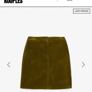 The Kooples green corduroy skirt in size small.